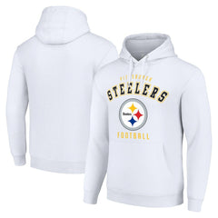 Pittsburgh Steelers Starter Unisex Logo Pullover Hoodie - White Hoodies