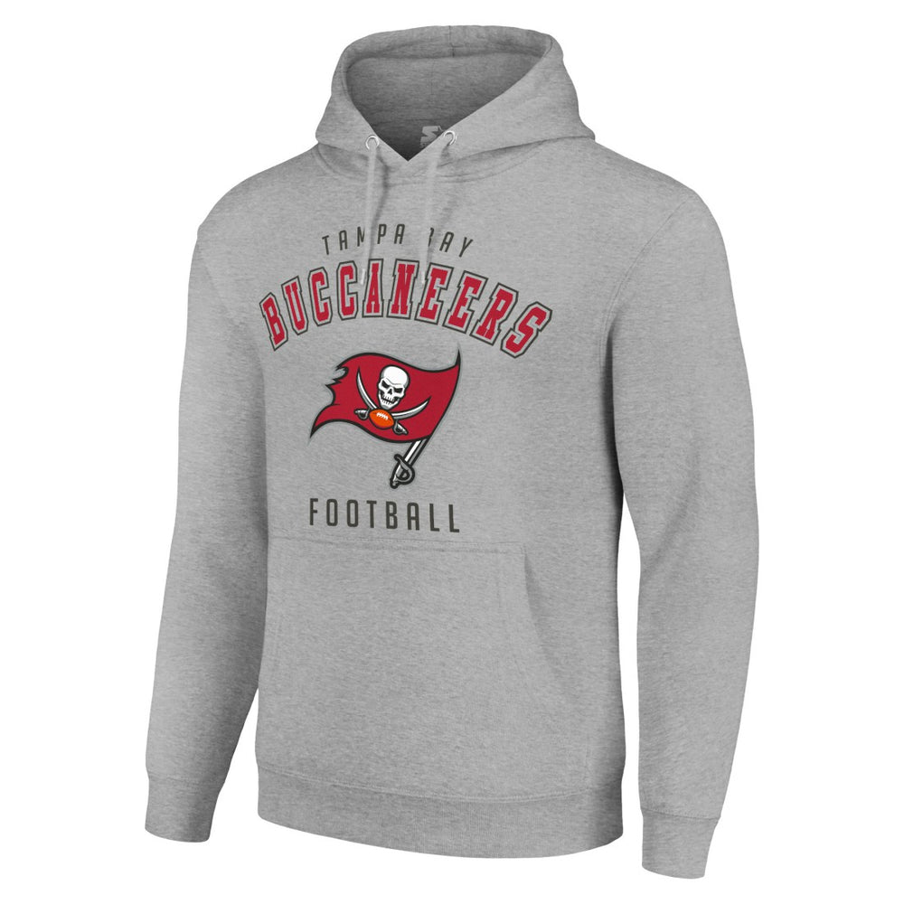 Tampa Bay Buccaneers Starter Unisex Logo Pullover Hoodie - Heather Gray Hoodies