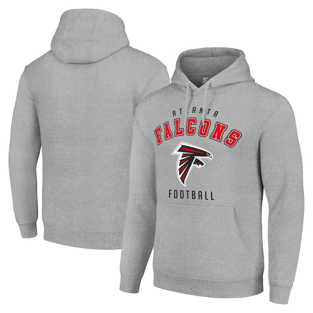 Atlanta Falcons Starter Unisex Logo Pullover Hoodie - Heather Gray Hoodies