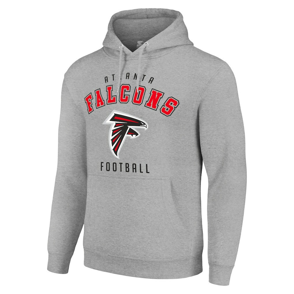 Atlanta Falcons Starter Unisex Logo Pullover Hoodie - Heather Gray Hoodies