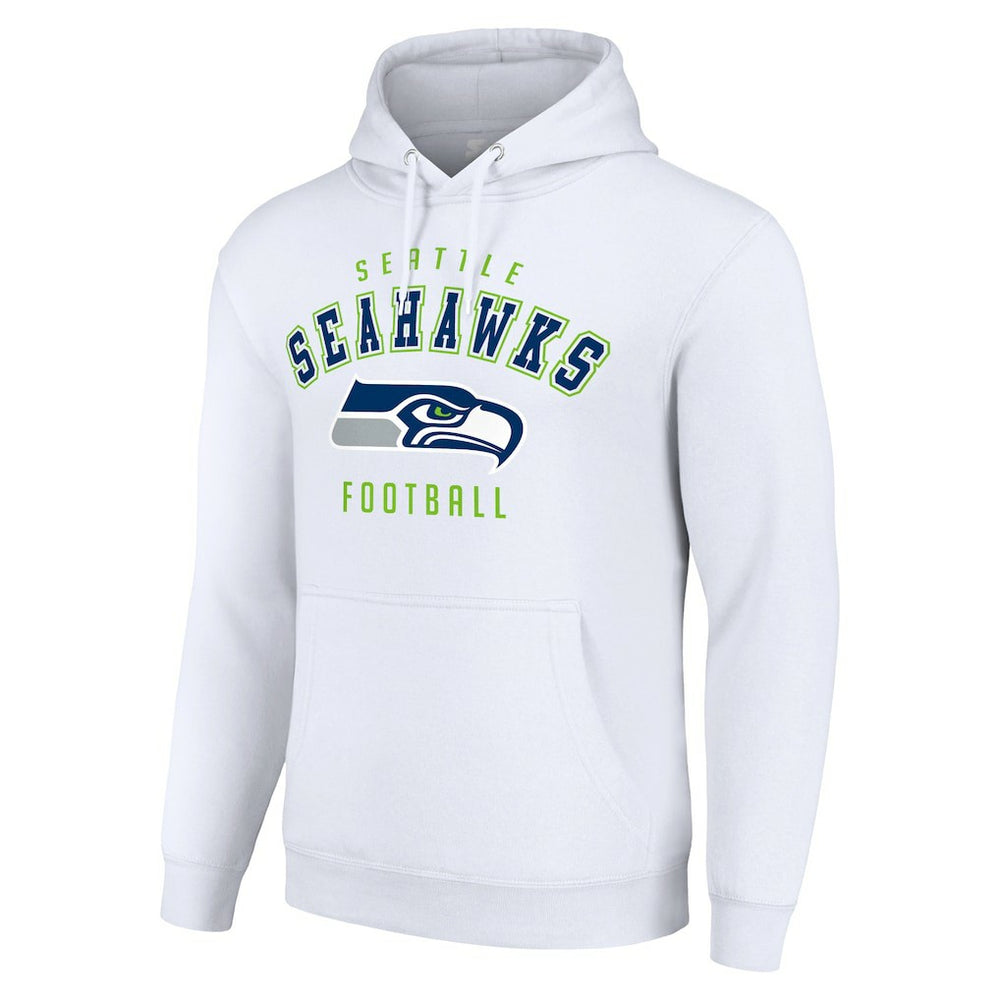 Seattle Seahawks Starter Unisex Logo Pullover Hoodie - White Hoodies