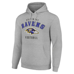 Baltimore Ravens Starter Unisex Logo Pullover Hoodie - Heather Gray Hoodies