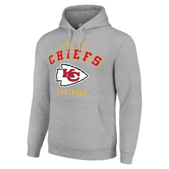 Kansas City Chiefs Starter Unisex Logo Pullover Hoodie - Heather Gray Hoodies