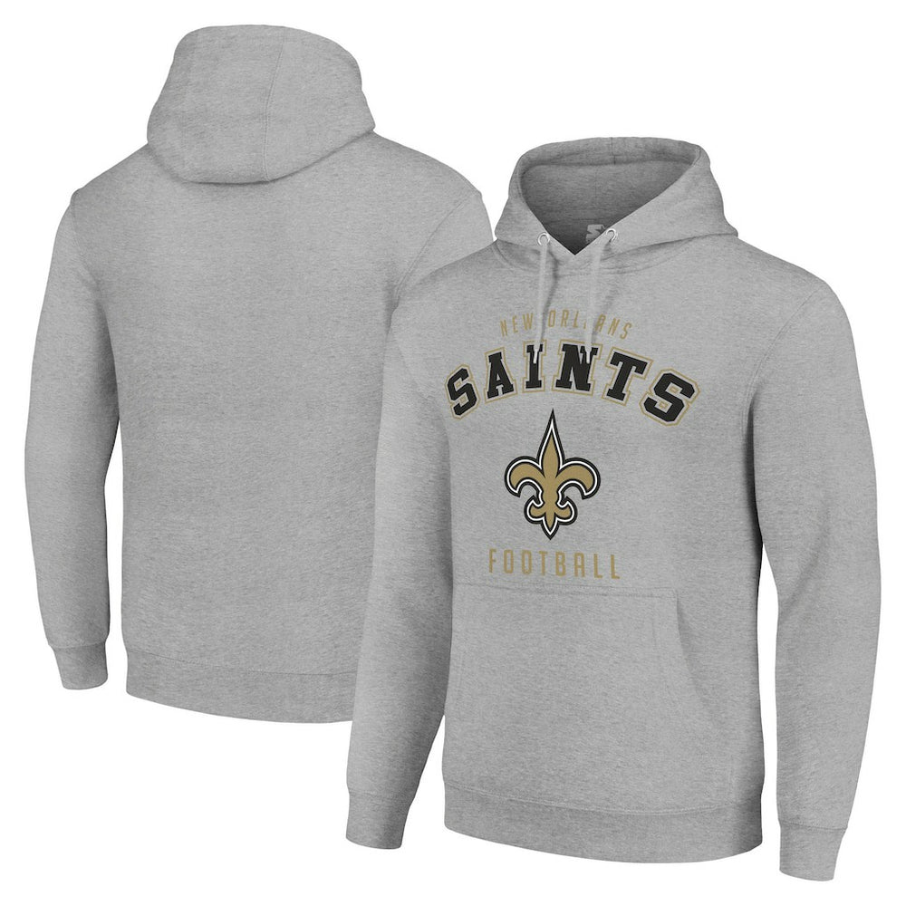 New Orleans Saints Starter Unisex Logo Pullover Hoodie - Heather Gray Hoodies