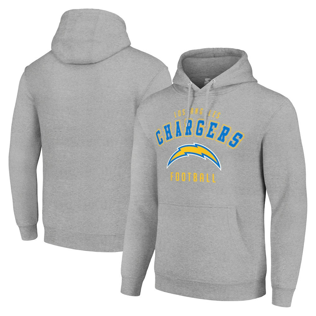 Los Angeles Chargers Starter Unisex Logo Pullover Hoodie - Heather Gray Hoodies