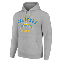 Los Angeles Chargers Starter Unisex Logo Pullover Hoodie - Heather Gray Hoodies