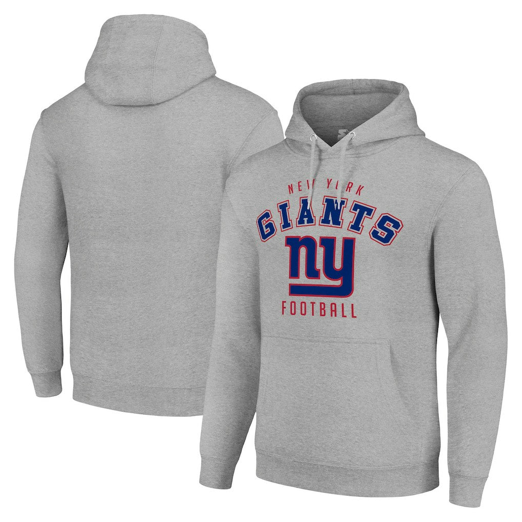 New York Giants Starter Unisex Logo Pullover Hoodie - Heather Gray Hoodies
