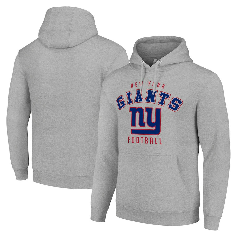 New York Giants Starter Unisex Logo Pullover Hoodie - Heather Gray Hoodies
