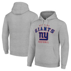 New York Giants Starter Unisex Logo Pullover Hoodie - Heather Gray Hoodies