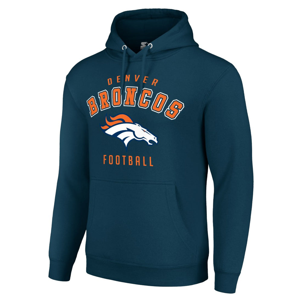Denver Broncos Starter Unisex Logo Pullover Hoodie - Navy Hoodies