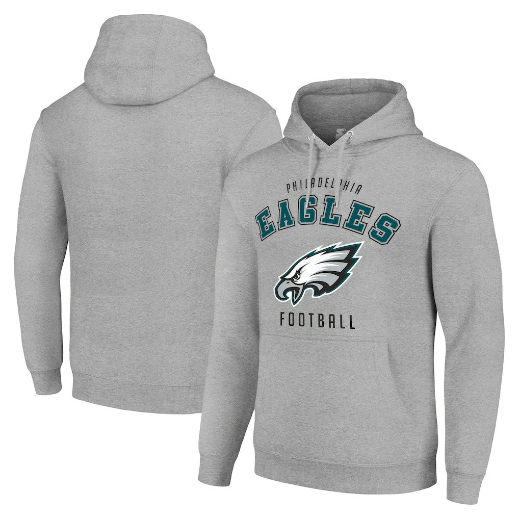 Philadelphia Eagles Starter Unisex Logo Pullover Hoodie - Heather Gray Hoodies