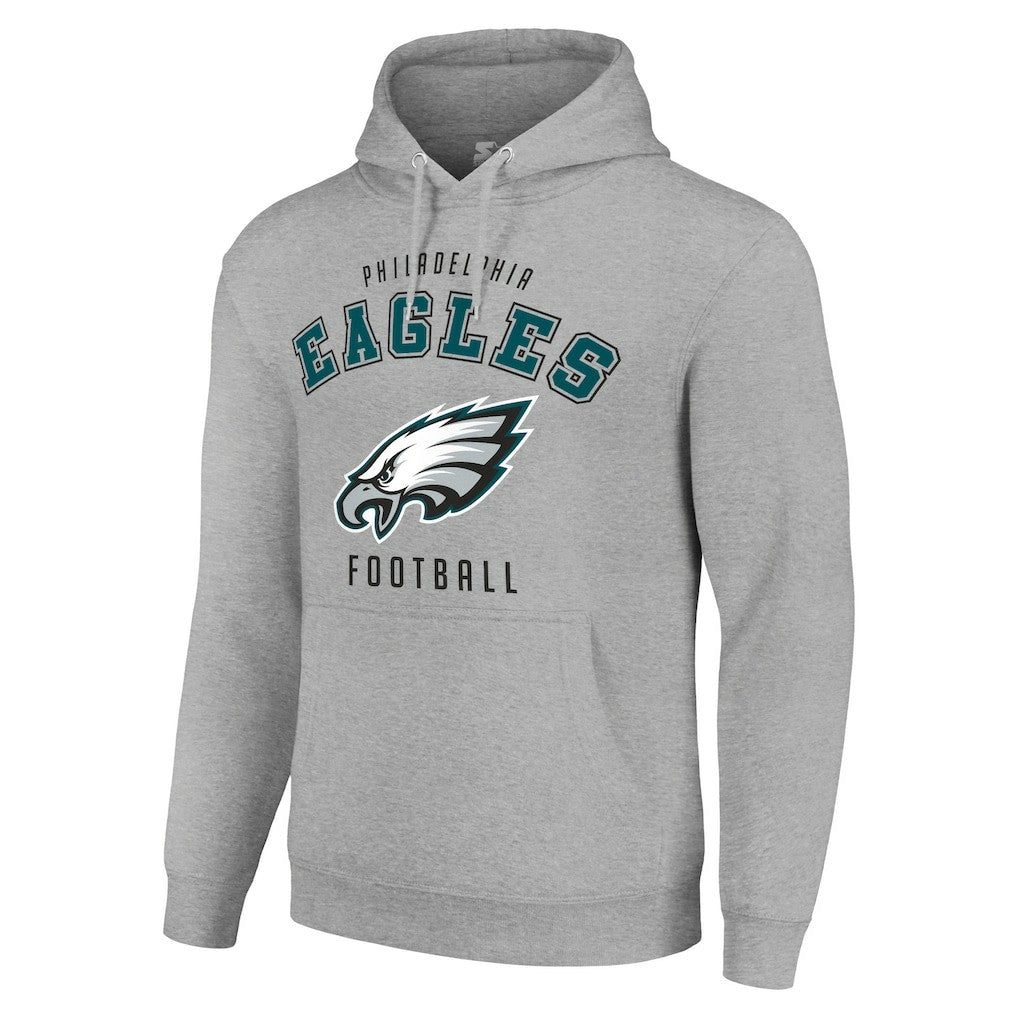 Philadelphia Eagles Starter Unisex Logo Pullover Hoodie - Heather Gray Hoodies