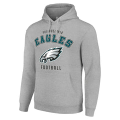Philadelphia Eagles Starter Unisex Logo Pullover Hoodie - Heather Gray Hoodies