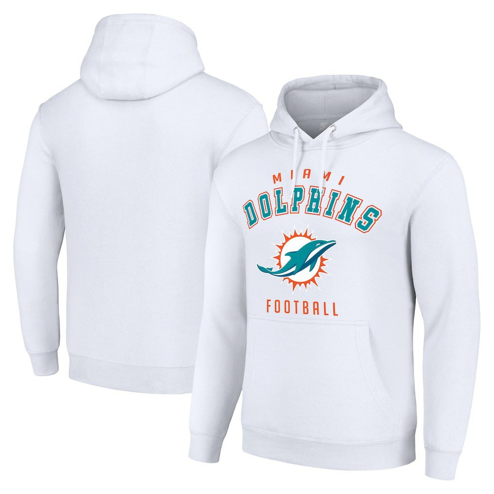 Miami Dolphins Starter Unisex Logo Pullover Hoodie - White Hoodies