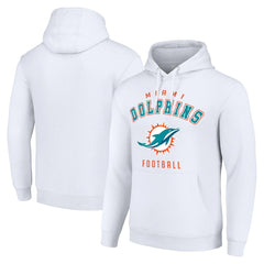 Miami Dolphins Starter Unisex Logo Pullover Hoodie - White Hoodies