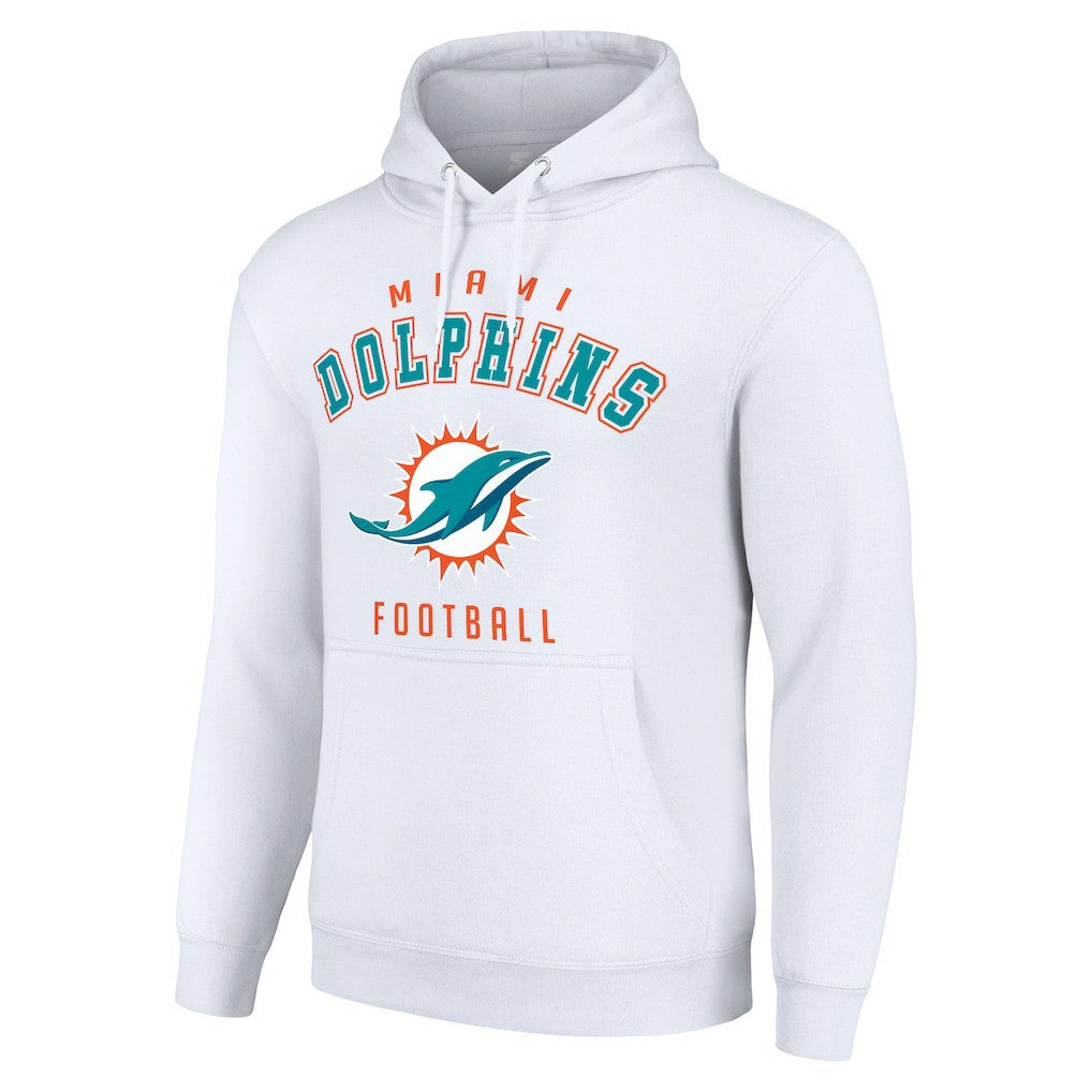 Miami Dolphins Starter Unisex Logo Pullover Hoodie - White Hoodies
