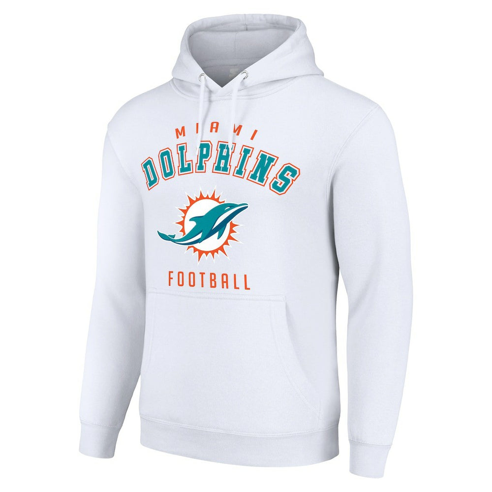 Miami Dolphins Starter Unisex Logo Pullover Hoodie - White Hoodies