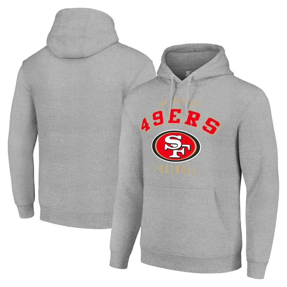 San Francisco 49ers Starter Unisex Logo Pullover Hoodie - Heather Gray Hoodies