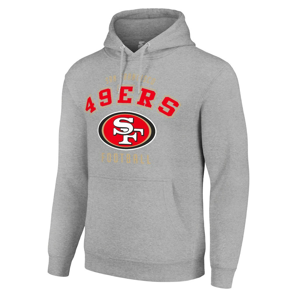 San Francisco 49ers Starter Unisex Logo Pullover Hoodie - Heather Gray Hoodies