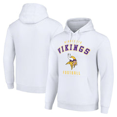 Minnesota Vikings Starter Unisex Logo Pullover Hoodie - White Hoodies