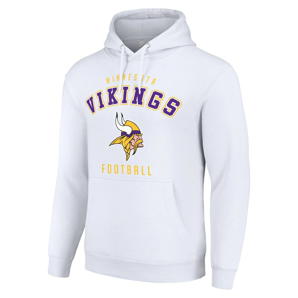 Minnesota Vikings Starter Unisex Logo Pullover Hoodie - White Hoodies