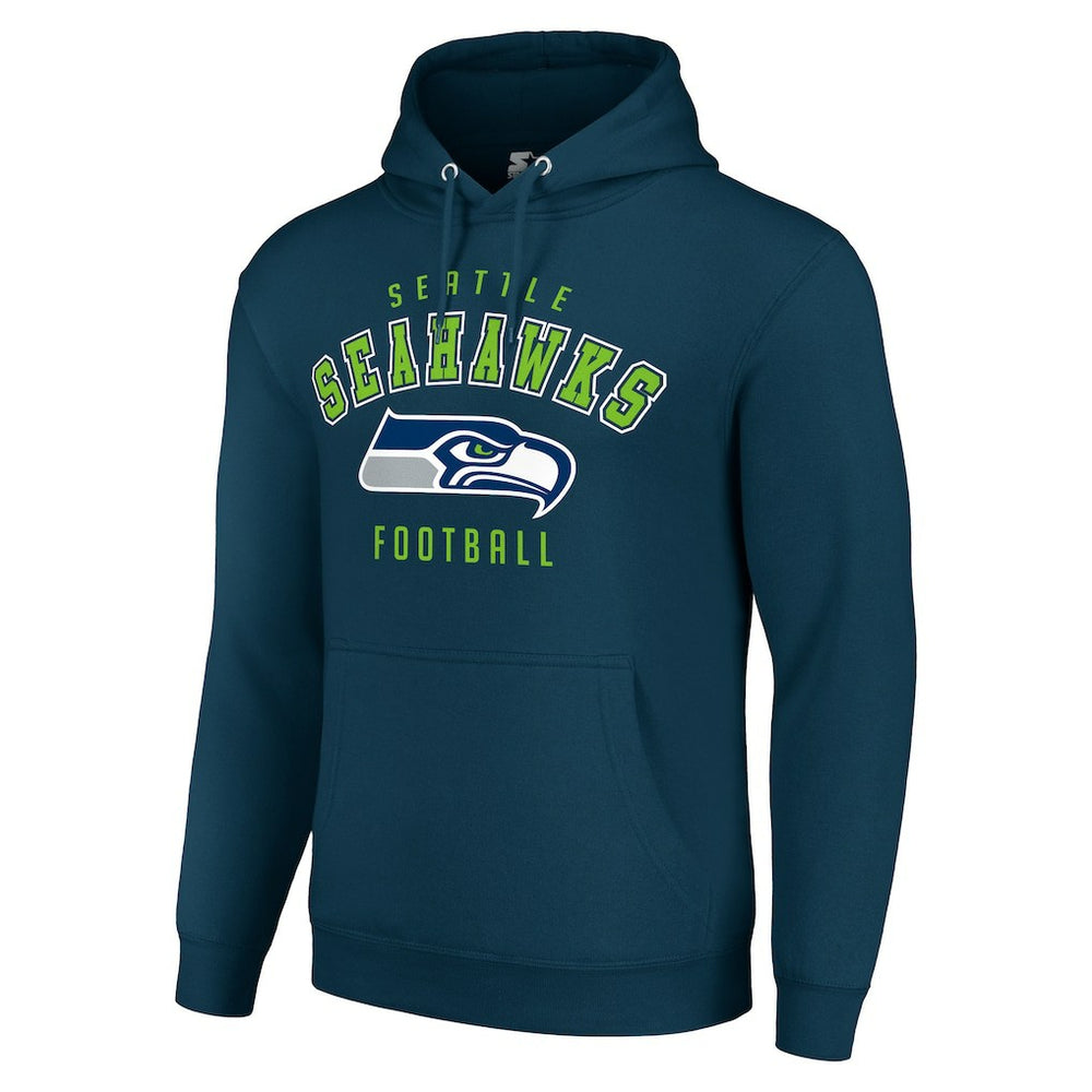 Seattle Seahawks Starter Unisex Logo Pullover Hoodie - College Navy Hoodies