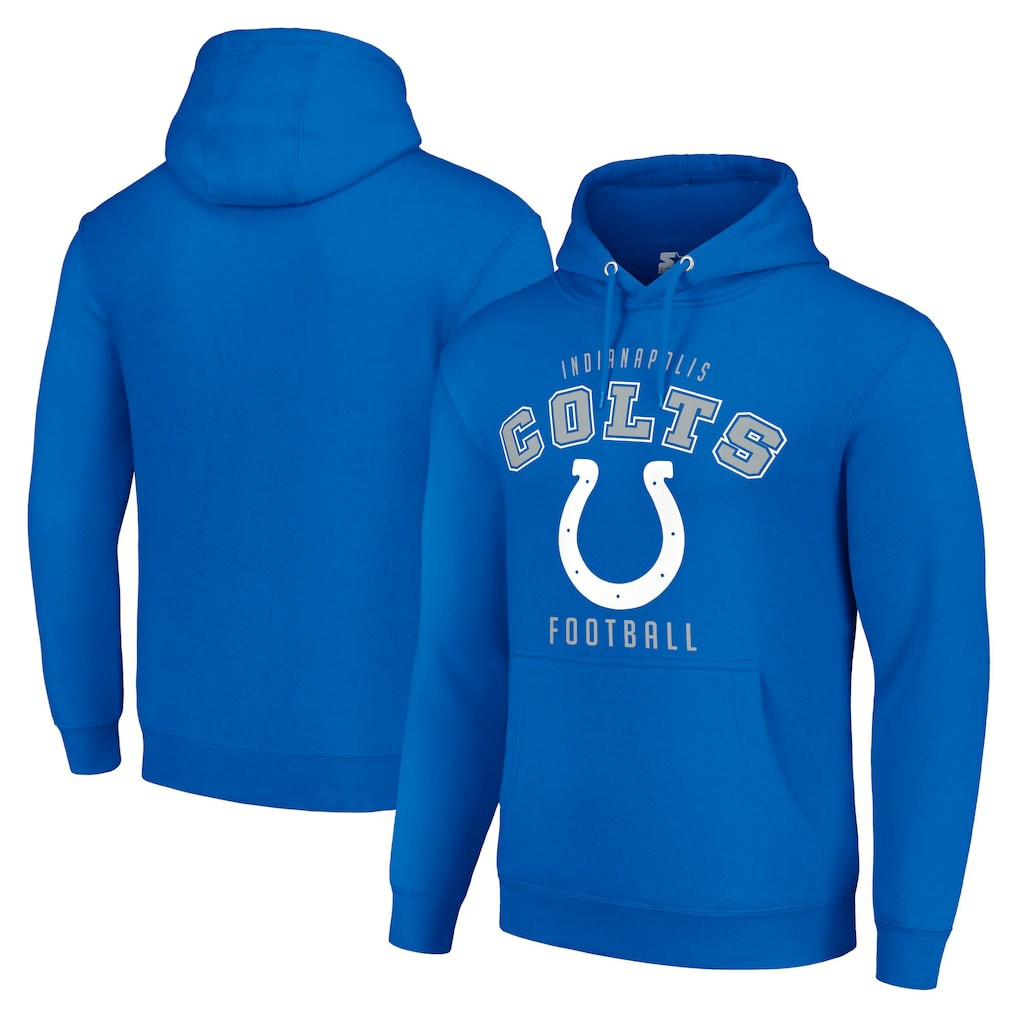 Indianapolis Colts Starter Unisex Logo Pullover Hoodie - Royal Hoodies