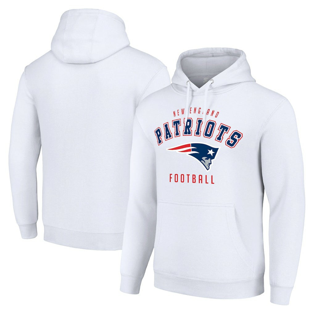 New England Patriots Starter Unisex Logo Pullover Hoodie - White Hoodies