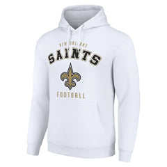 New Orleans Saints Starter Unisex Logo Pullover Hoodie - White Hoodies
