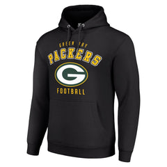 Green Bay Packers Starter Unisex Logo Pullover Hoodie - Black Hoodies