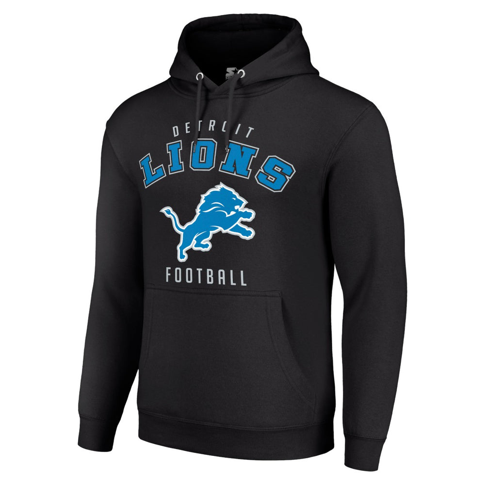 Detroit Lions Starter Unisex Logo Pullover Hoodie - Black Hoodies