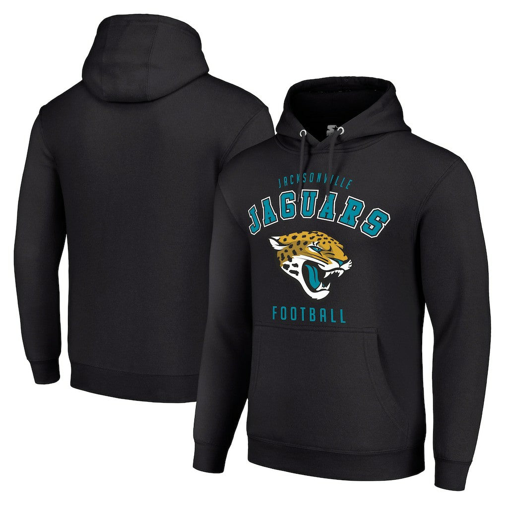 Jacksonville Jaguars Starter Unisex Logo Pullover Hoodie - Black Hoodies
