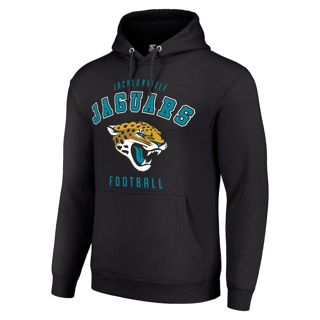Jacksonville Jaguars Starter Unisex Logo Pullover Hoodie - Black Hoodies