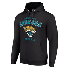 Jacksonville Jaguars Starter Unisex Logo Pullover Hoodie - Black Hoodies