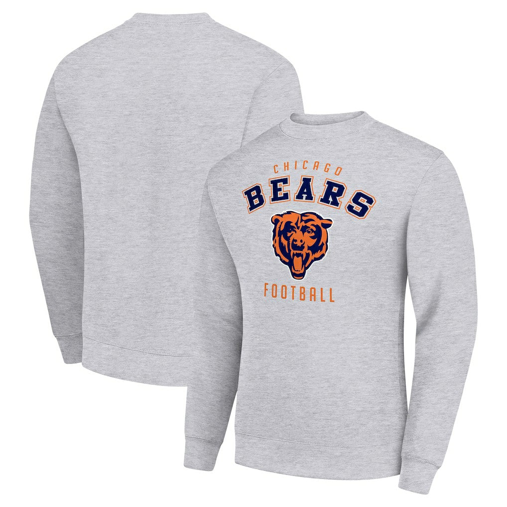 Chicago Bears Starter Team Logo Pullover Sweatshirt - Heather Gray Pullover