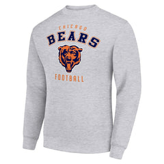 Chicago Bears Starter Team Logo Pullover Sweatshirt - Heather Gray Pullover
