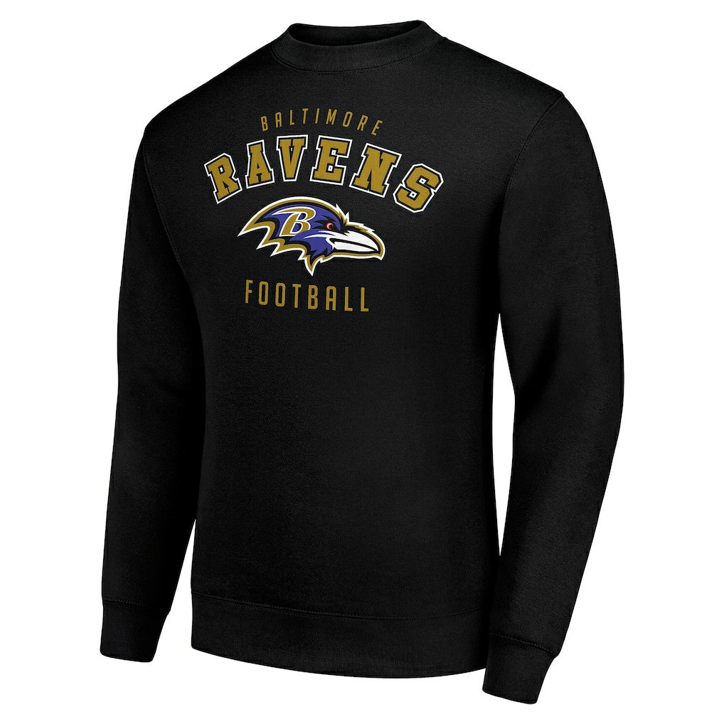 Baltimore Ravens Starter Team Logo Pullover Sweatshirt - Black Pullover