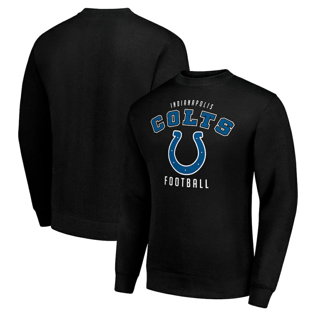 Indianapolis Colts Starter Team Logo Pullover Sweatshirt - Black Pullover