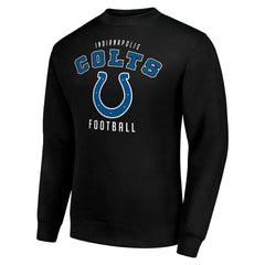 Indianapolis Colts Starter Team Logo Pullover Sweatshirt - Black Pullover