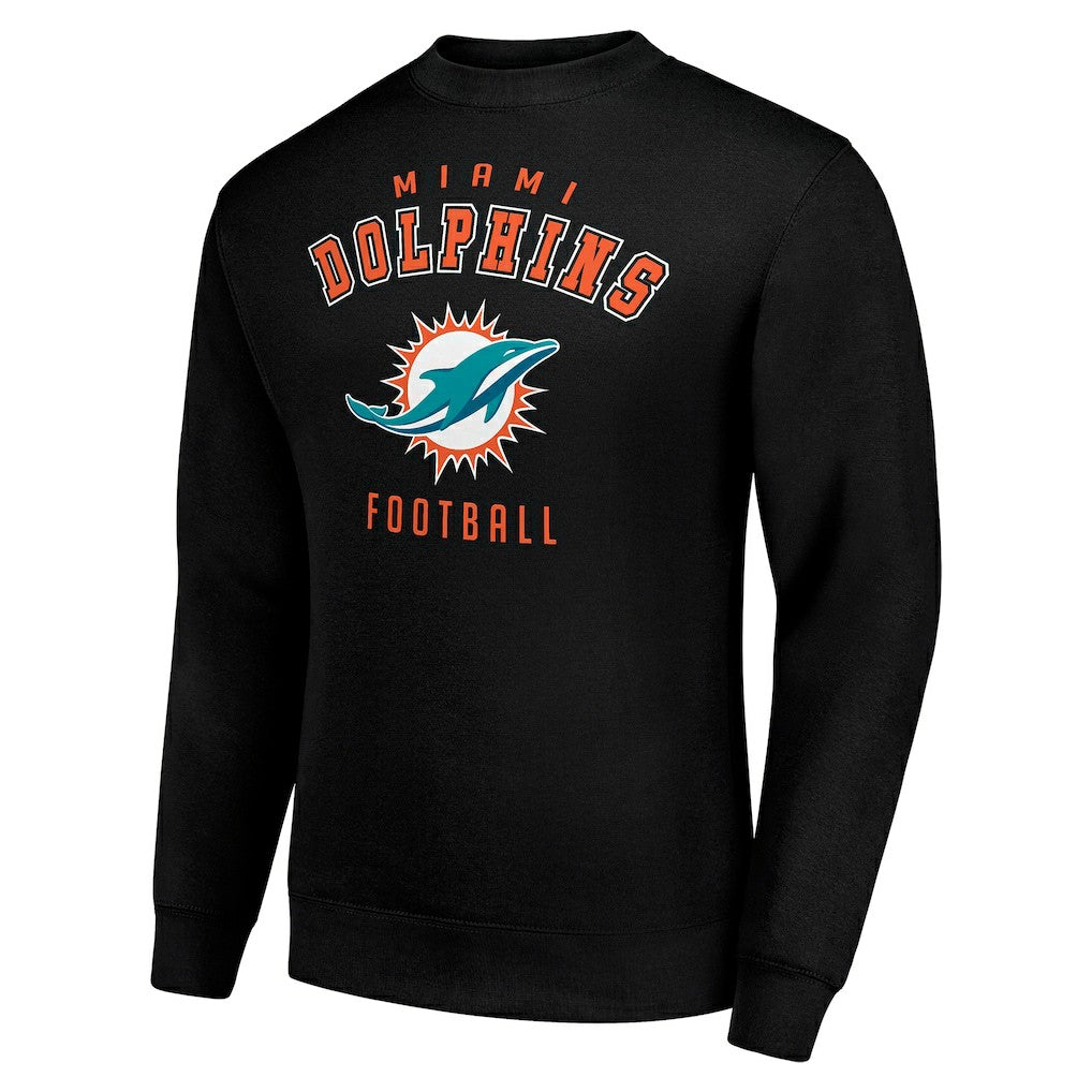 Miami Dolphins Starter Team Logo Pullover Sweatshirt - Black Pullover