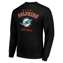 Miami Dolphins Starter Team Logo Pullover Sweatshirt - Black Pullover