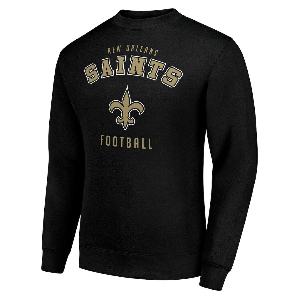 New Orleans Saints Starter Team Logo Pullover Sweatshirt - Black Pullover