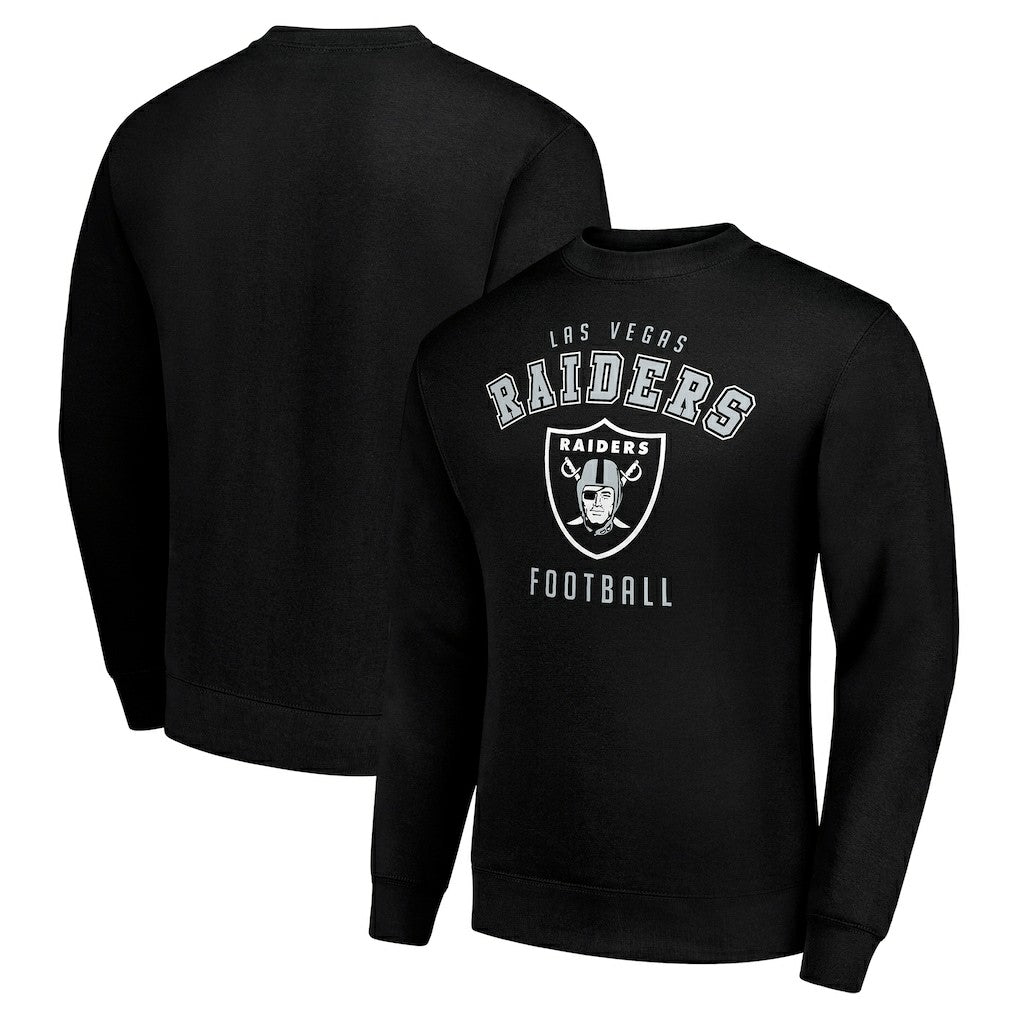 Las Vegas Raiders Starter Team Logo Pullover Sweatshirt - Black Pullover