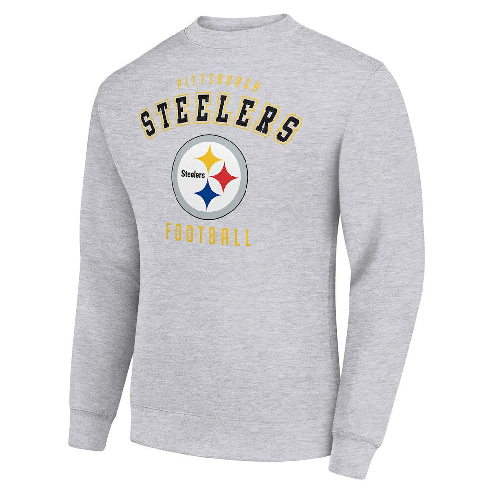 Pittsburgh Steelers Starter Team Logo Pullover Sweatshirt - Heather Gray Pullover