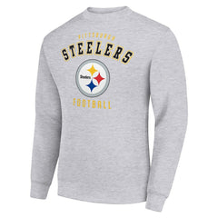 Pittsburgh Steelers Starter Team Logo Pullover Sweatshirt - Heather Gray Pullover