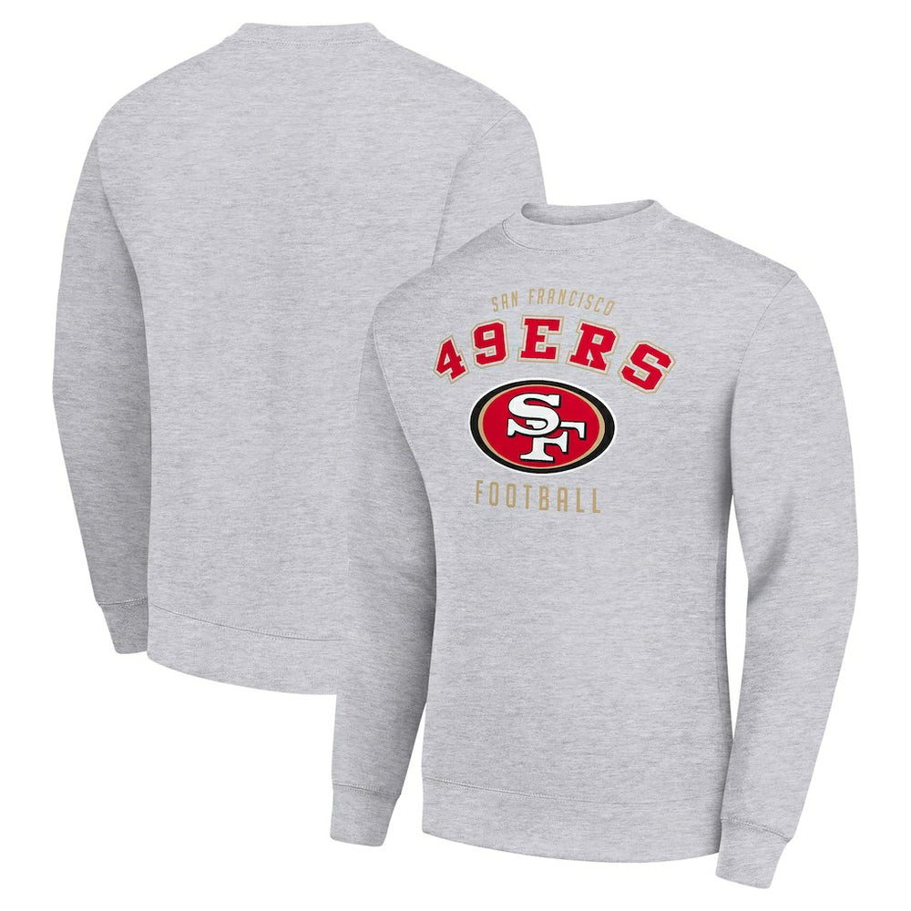 San Francisco 49ers Starter Team Logo Pullover Sweatshirt - Heather Gray Pullover