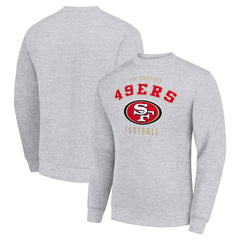 San Francisco 49ers Starter Team Logo Pullover Sweatshirt - Heather Gray Pullover