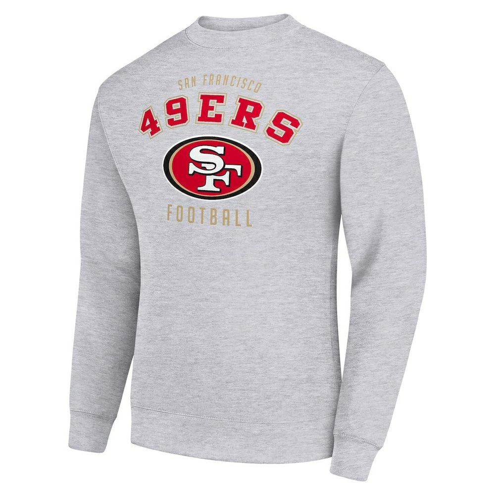 San Francisco 49ers Starter Team Logo Pullover Sweatshirt - Heather Gray Pullover
