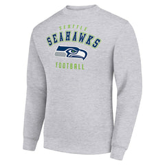 Seattle Seahawks Starter Team Logo Pullover Sweatshirt - Heather Gray Pullover
