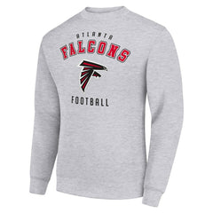 Atlanta Falcons Starter Team Logo Pullover Sweatshirt - Heather Gray Pullover